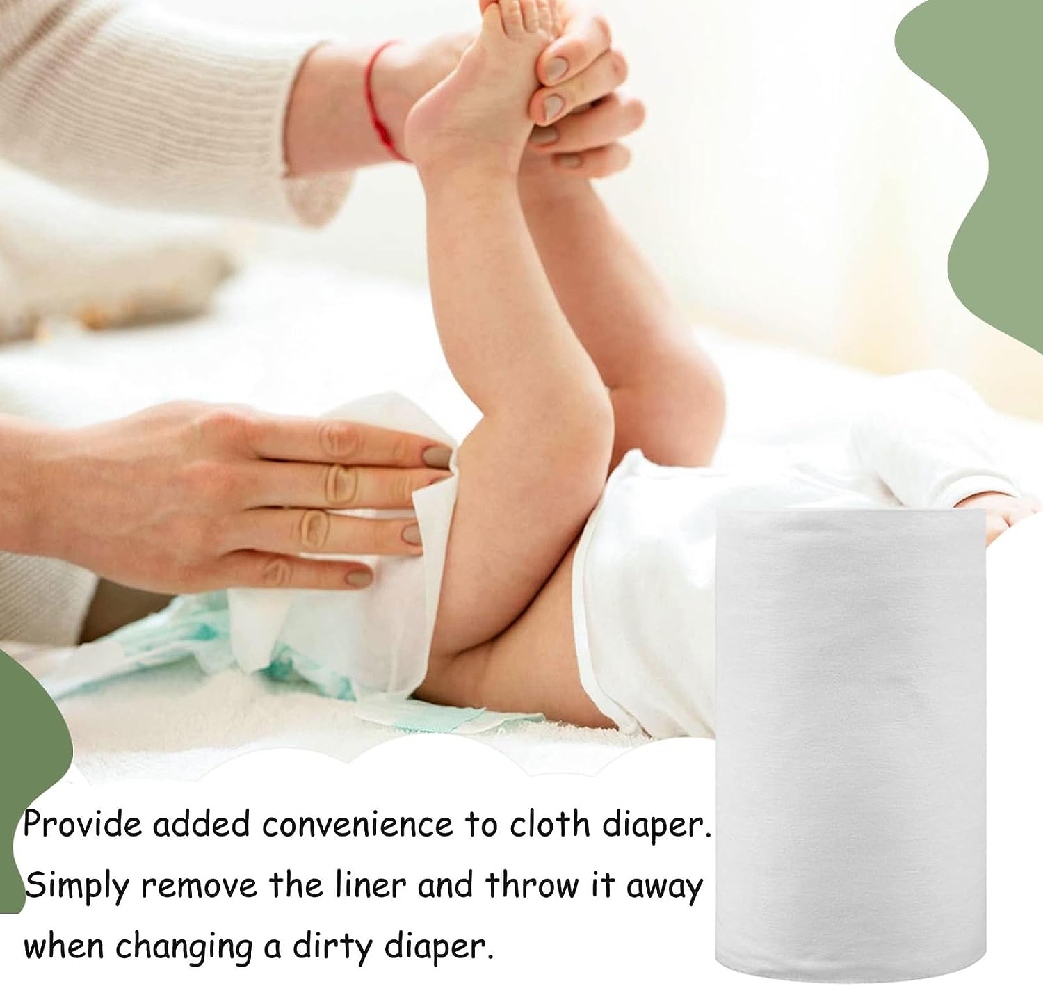 (Multi-Packs) Viscose(32g) Flushable Liner Disposable Liners for Cloth Diaper BT01-32