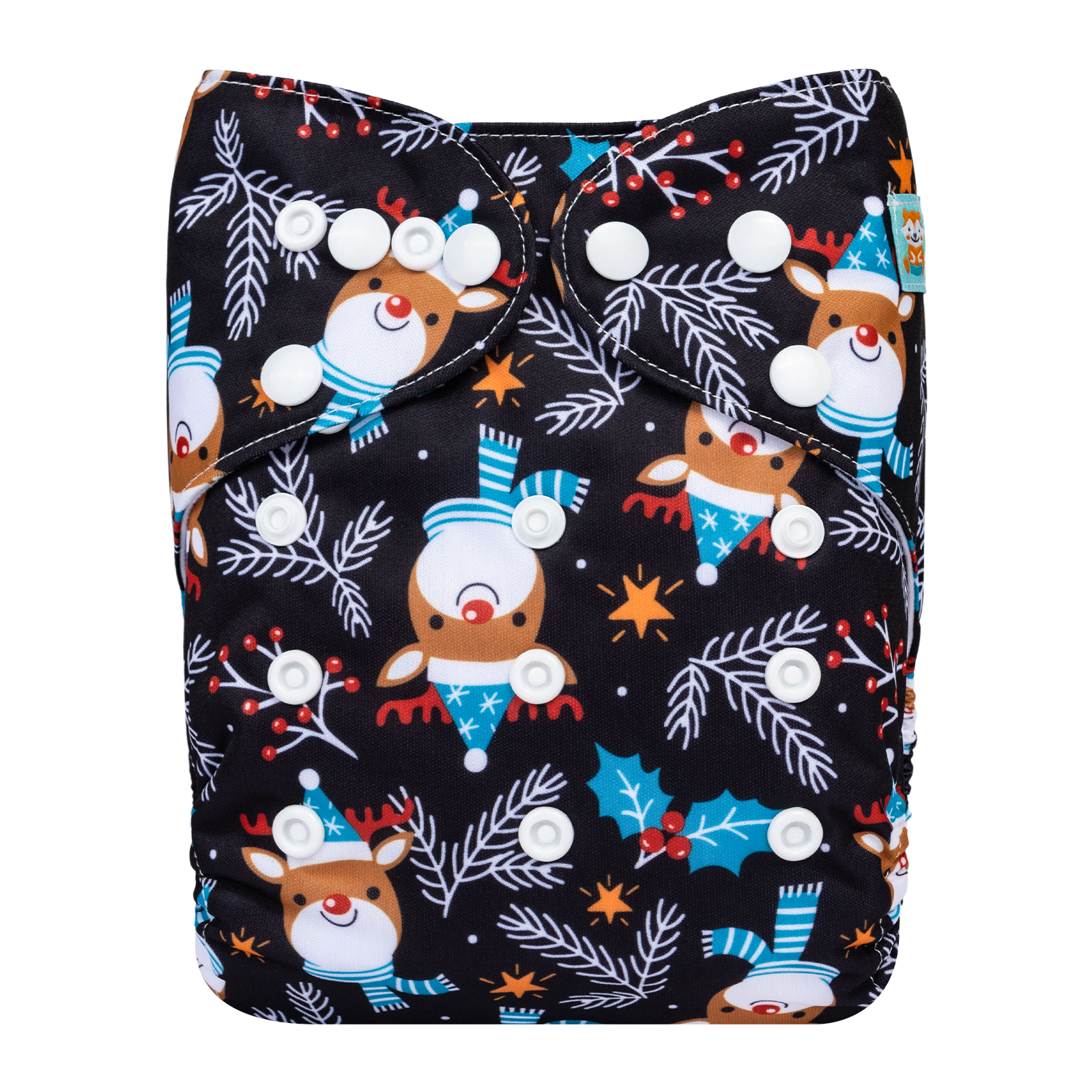 Christmas Cloth Diaper One Size Adjustable Reusable Diapers for Babies -Snowman(Q87A)