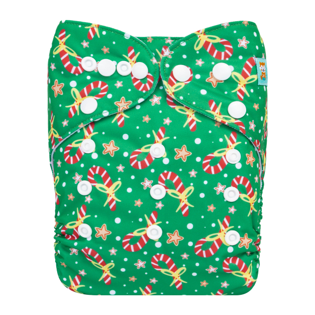 ALVABABY Christmas One Size  Printed Cloth Diaper -(Q86A)