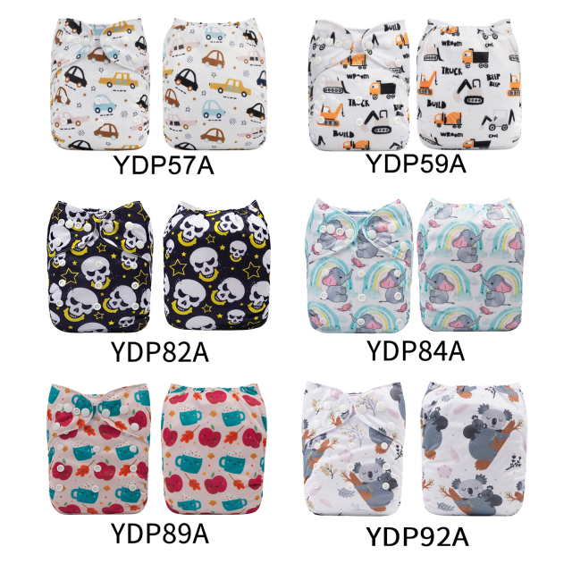(Multi-packs) 30PCS One Size Positioning Printed Diapers