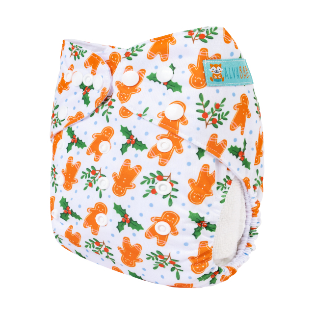 ALVABABY Christmas One Size  Printed Cloth Diaper -(Q84A)