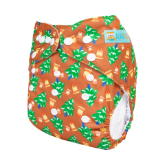 ALVABABY Christmas One Size  Printed Cloth Diaper -(Q85A)