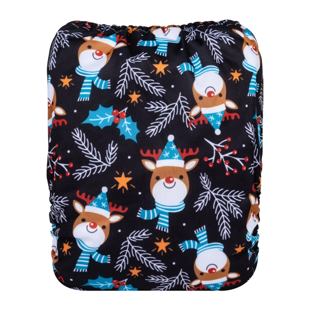 ALVABABY Christmas One Size  Printed Cloth Diaper -(Q87A)