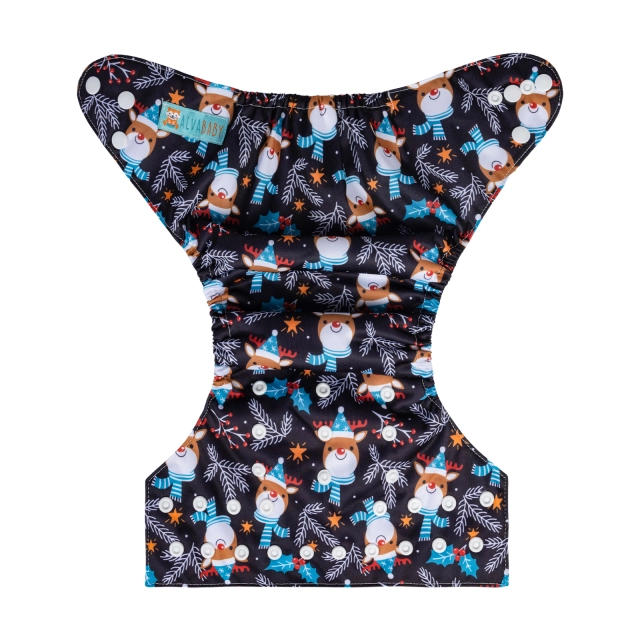 ALVABABY Christmas One Size  Printed Cloth Diaper -(Q87A)