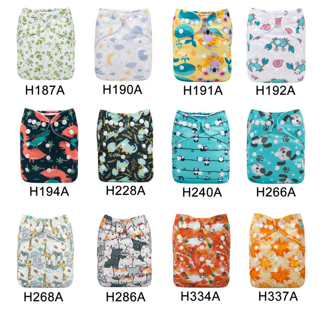 (Multi-packs) 30PCS One Size Regular Print Diapers