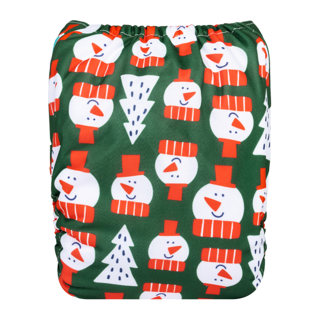 ALVABABY Christmas One Size  Printed Cloth Diaper -(Q88A)