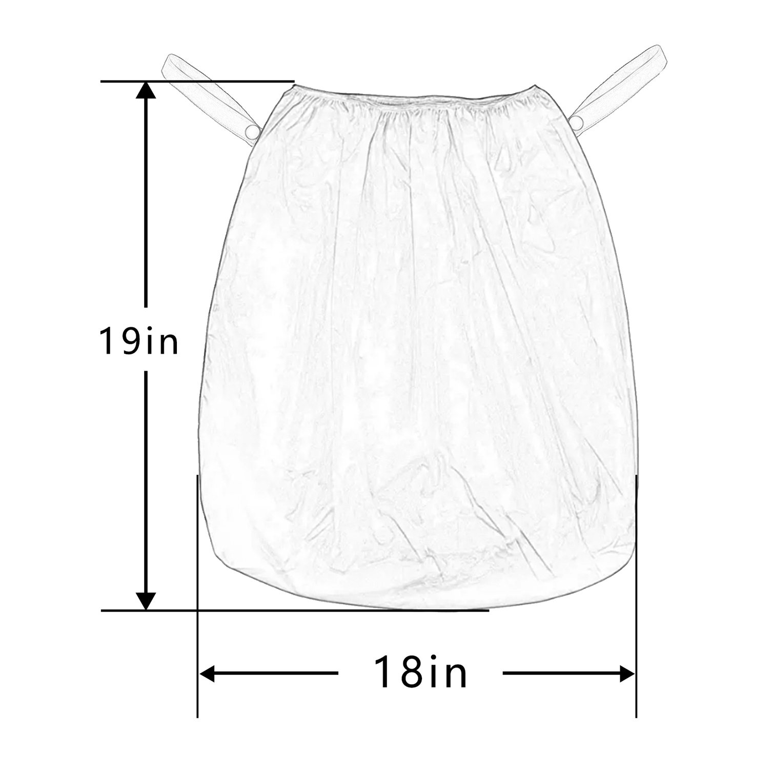 ALVABABY 2PCS Small Reusable Diaper Pail Liner for Cloth Diaper Rubbish Bag Laundry (LLS-B2938A)