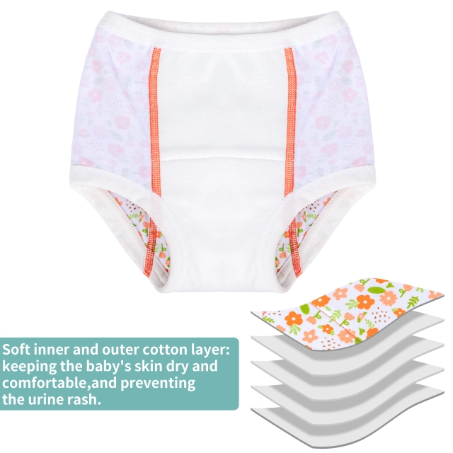 Yinson 6-Pack Padded Toddler Cotton Potty Training Pants Underwear