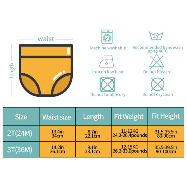 ALVABABY New Cotton Training Pant Potty Training Pack of 6PCS