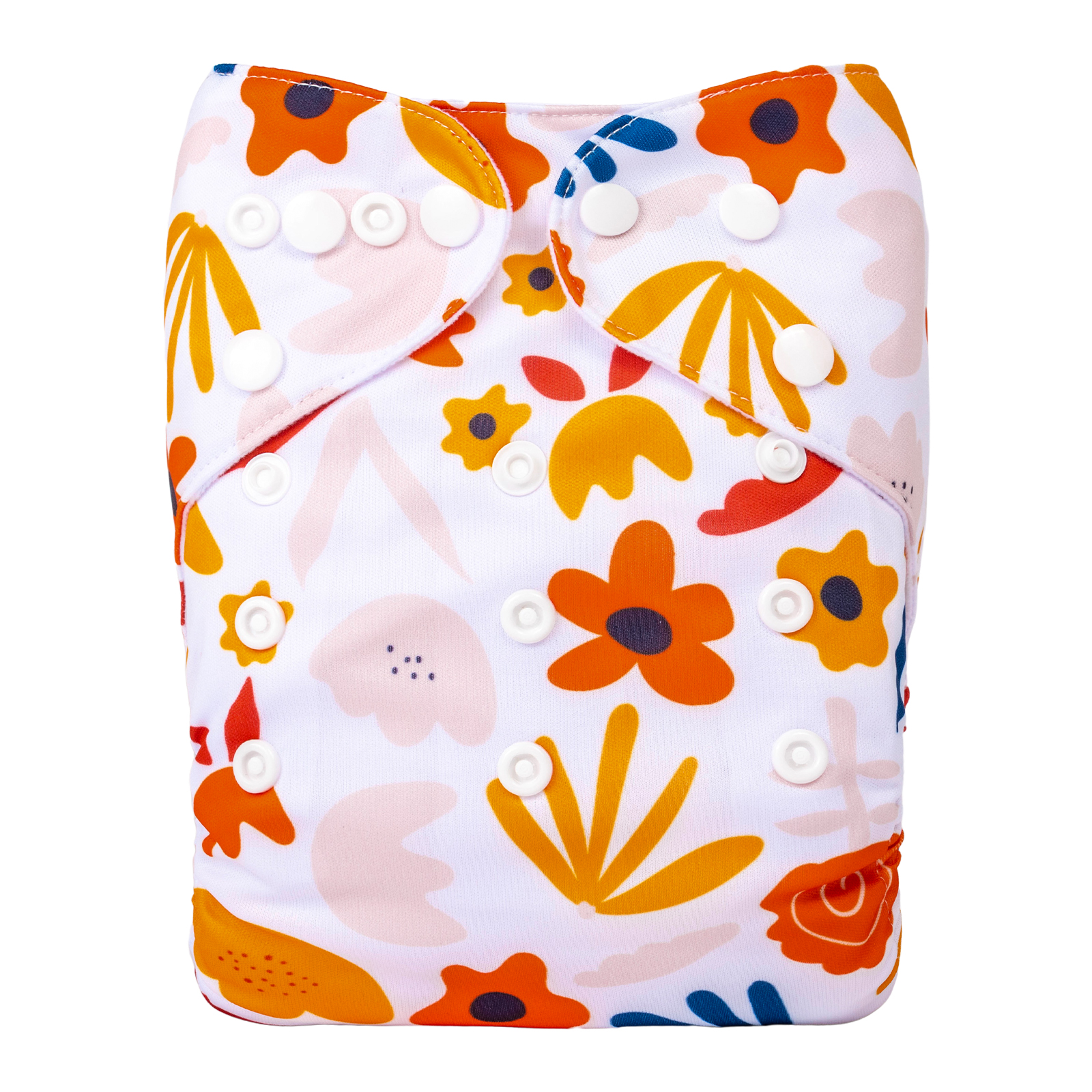 ALVABABY Positioning Cloth Diaper - One Size Adjustable Washable & Reusable Diaper for Babies and Toddlers (Flowers, YDP210A)