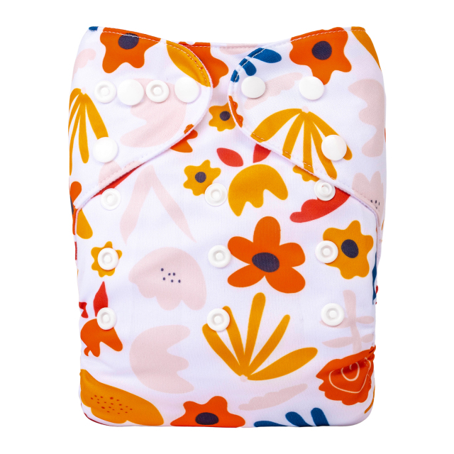 ALVABABY One Size Positioning Printed Cloth Diaper-(YDP210A)