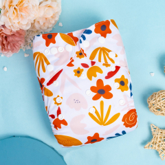 ALVABABY One Size Positioning Printed Cloth Diaper-(YDP210A)