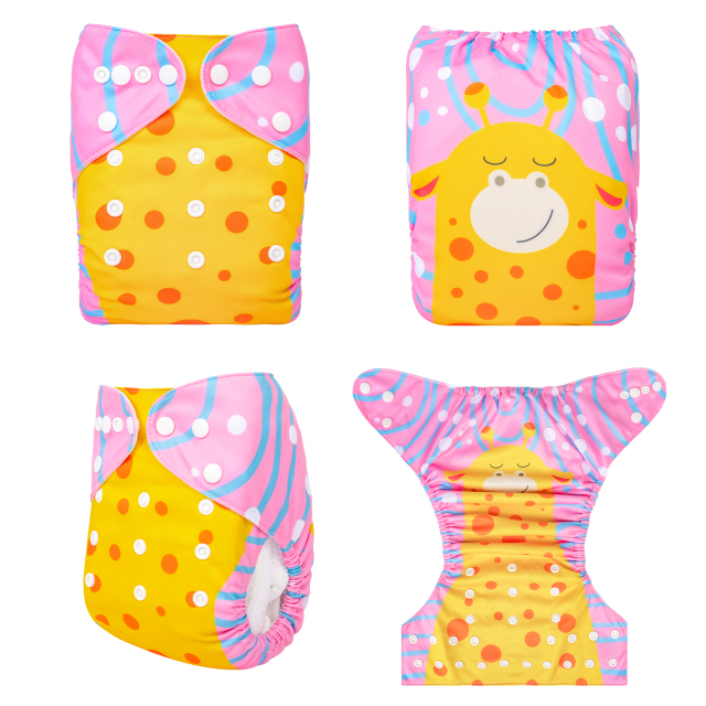 ALVABABY One Size Positioning Printed Cloth Diaper-(YDP209A)