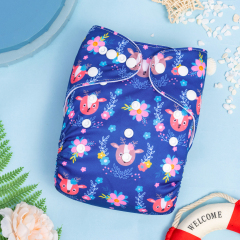 ALVABABY One Size Positioning Printed Cloth Diaper-(YDP207A)