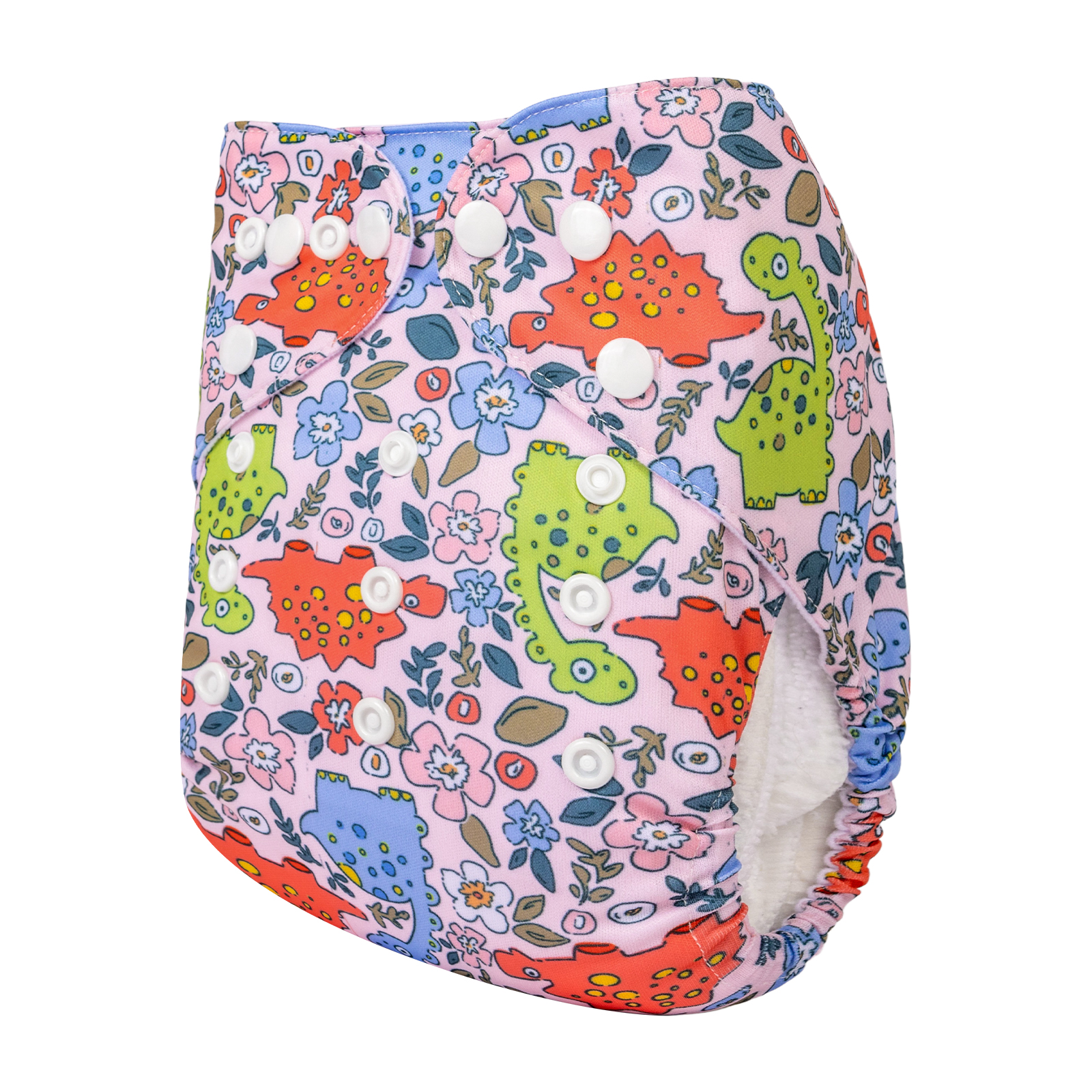 ALVABABY Print Cloth Diaper - One Size Adjustable Washable & Reusable Diaper for Babies and Toddlers (Dinosaur, H444A)