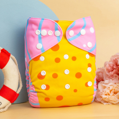 ALVABABY One Size Positioning Printed Cloth Diaper-(YDP209A)