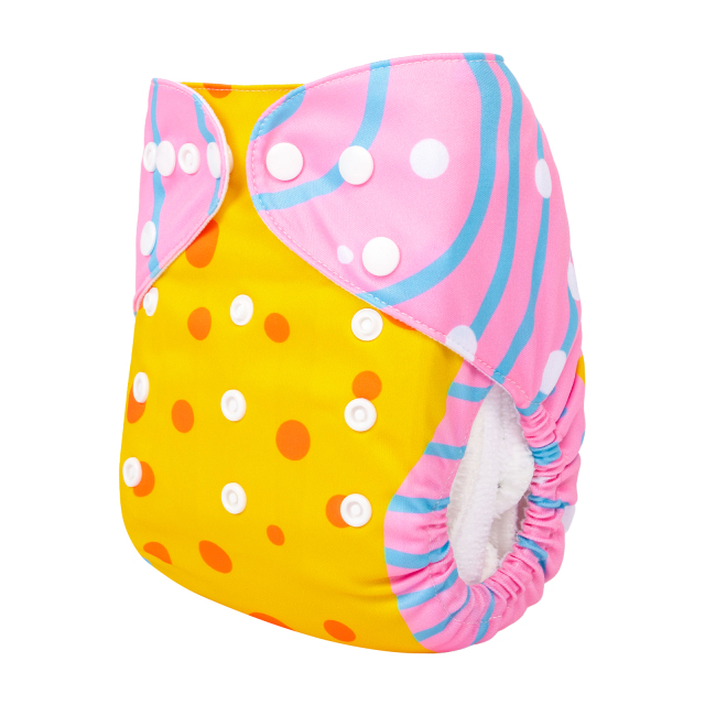 ALVABABY One Size Positioning Printed Cloth Diaper-(YDP209A)