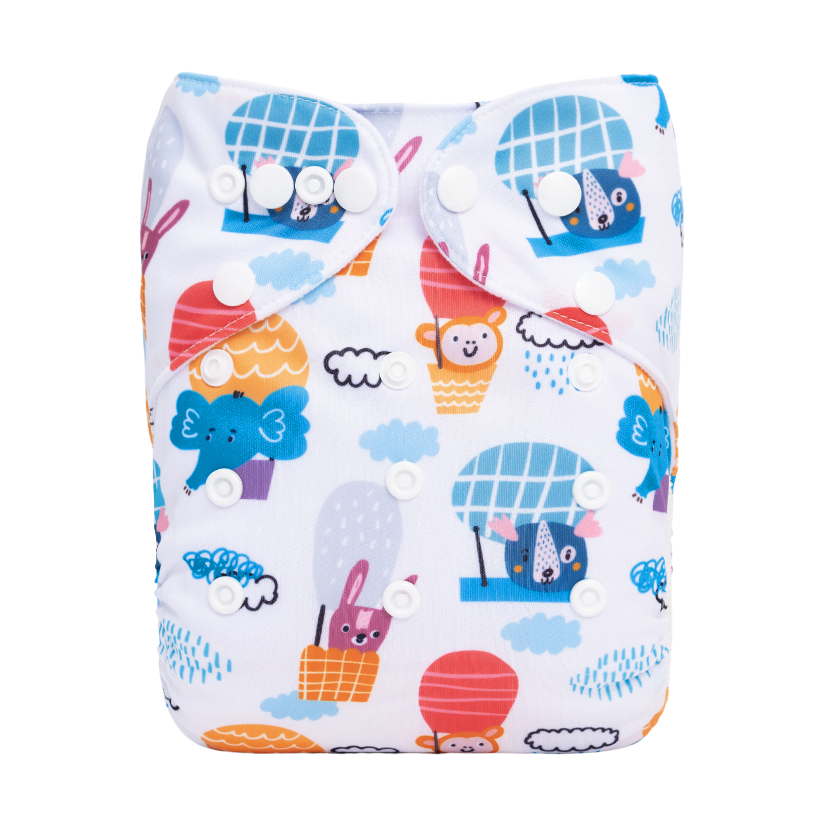 ALVABABY Positioning Cloth Diaper - One Size Adjustable Washable & Reusable Diaper for Babies and Toddlers (Animals, YDP217A)