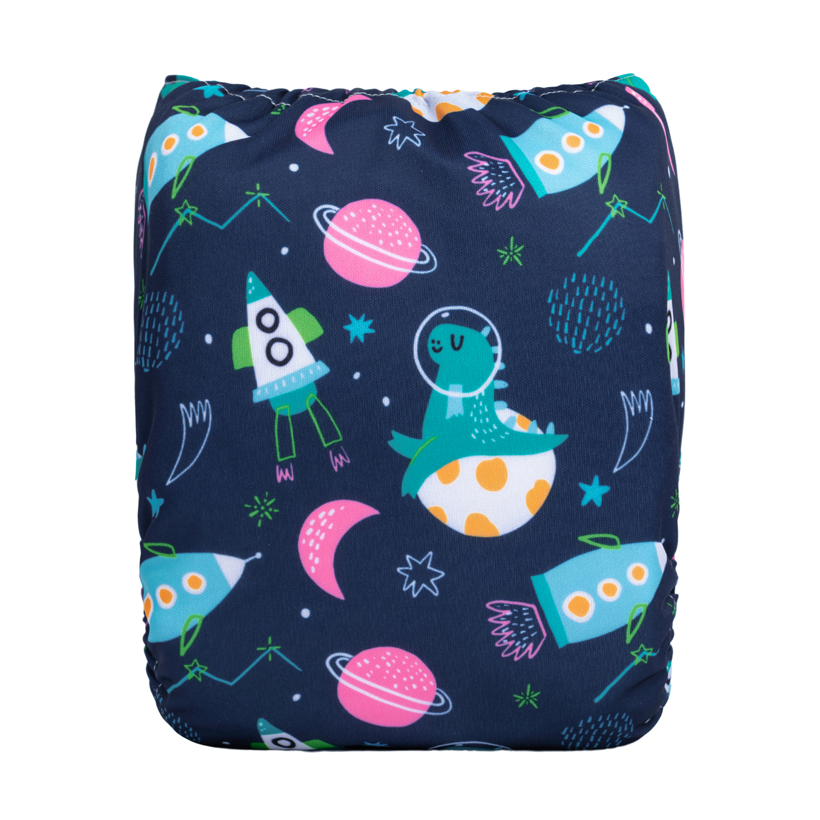 ALVABABY Positioning Cloth Diaper - One Size Adjustable Washable & Reusable Diaper for Babies and Toddlers (Planet, YDP214A)