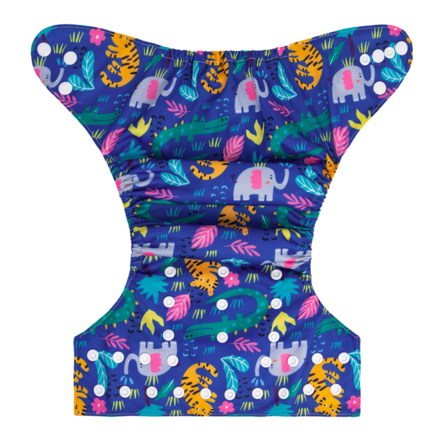 ALVABABY One Size Positioning Printed Cloth Diaper-Animals(YDP212A)