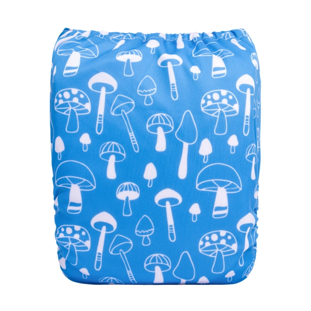 ALVABABY One Size Positioning Printed Cloth Diaper-Mushroom(YDP215A)