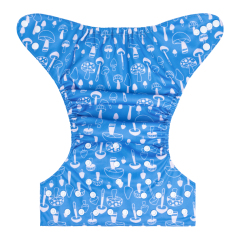 ALVABABY One Size Positioning Printed Cloth Diaper-Mushroom(YDP215A)