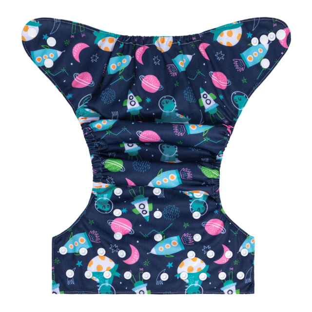 ALVABABY One Size Positioning Printed Cloth Diaper-Planet(YDP214A)