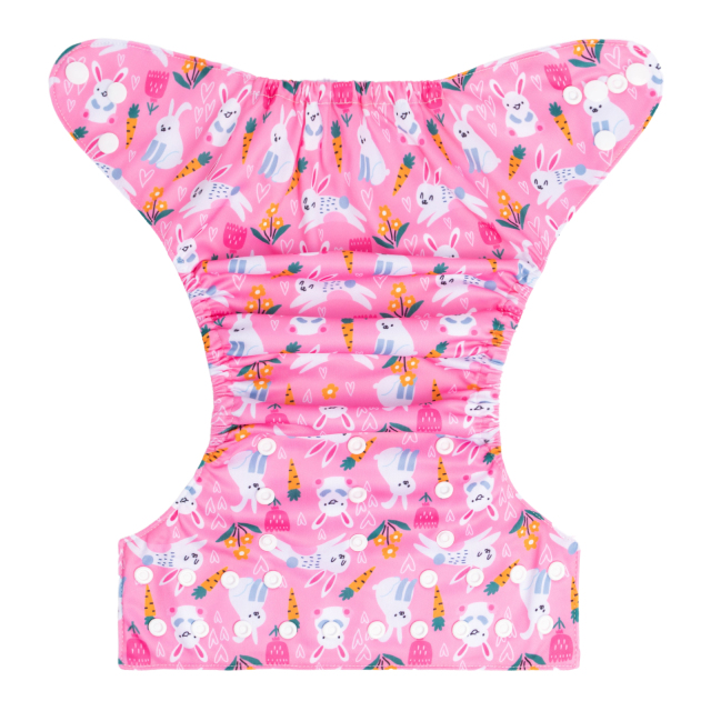 ALVABABY One Size Positioning Printed Cloth Diaper-Rabbits(YDP216A)