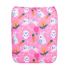 ALVABABY One Size Positioning Printed Cloth Diaper-Rabbits(YDP216A)