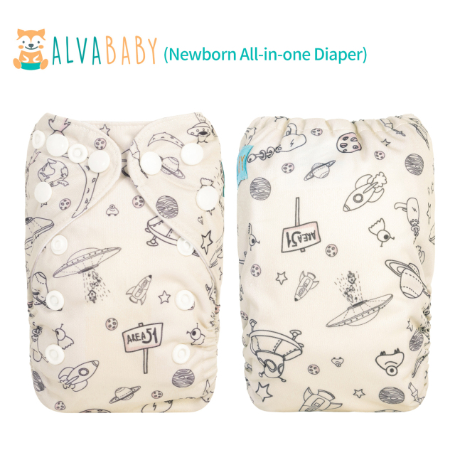 (Facebook live) Newborn All-In-One Diaper with pocket sewn-in one 4-layer bamboo insert