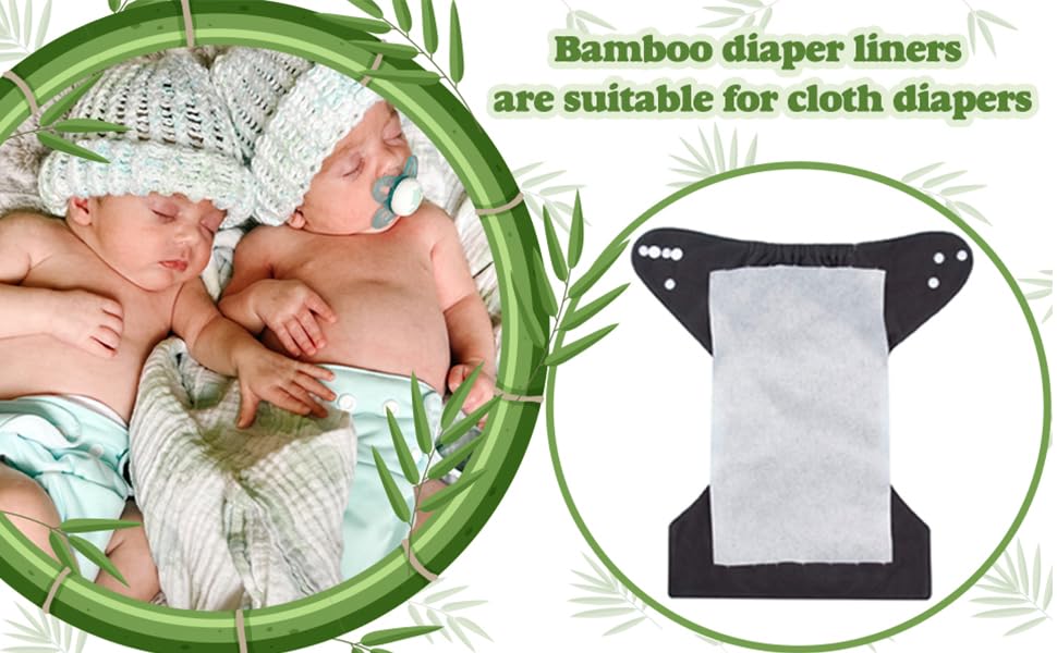 Multi-Packs ) Bamboo Flushable Liner Disposable Liners for Cloth Diaper  BBT01