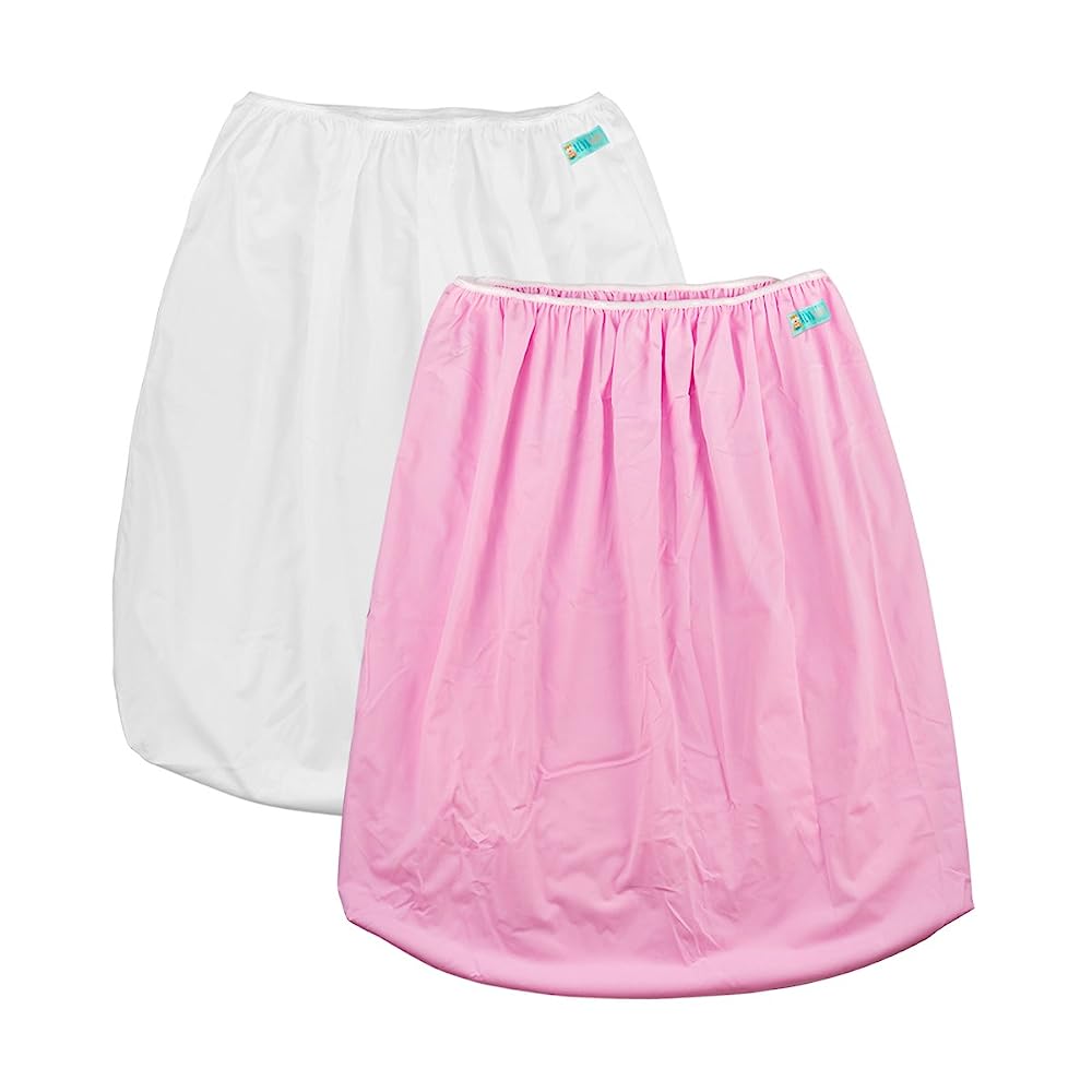 ALVABABY 2PCS Large Reusable Diaper Pail Liner for Cloth Diaper Rubbish Bag Laundry (2PL02 Pink & White)