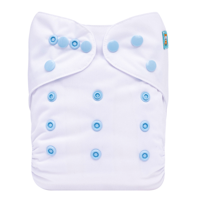 ALVABABY AWJ Lining Cloth Diaper with Tummy Panel for Babies -White(WJT-B09A)