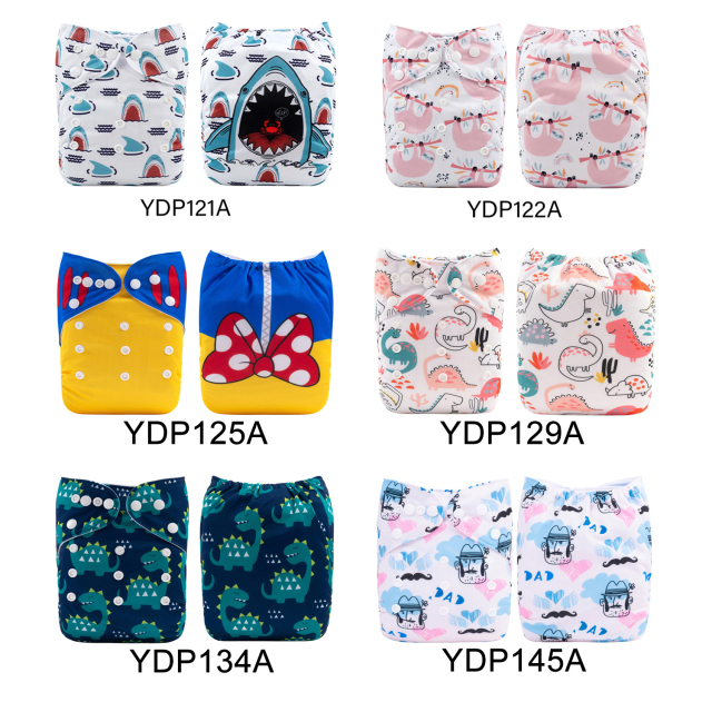 (Multi-packs) 30PCS One Size Positioning Printed Diapers