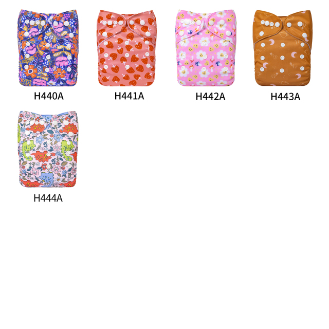 (Multi-packs) 10PCS One Size Regular Print Diapers