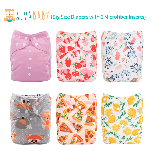 (Facebook live) Pack of 6PCS ALVABABY Big Size Diapers and Bamboo Training Pants