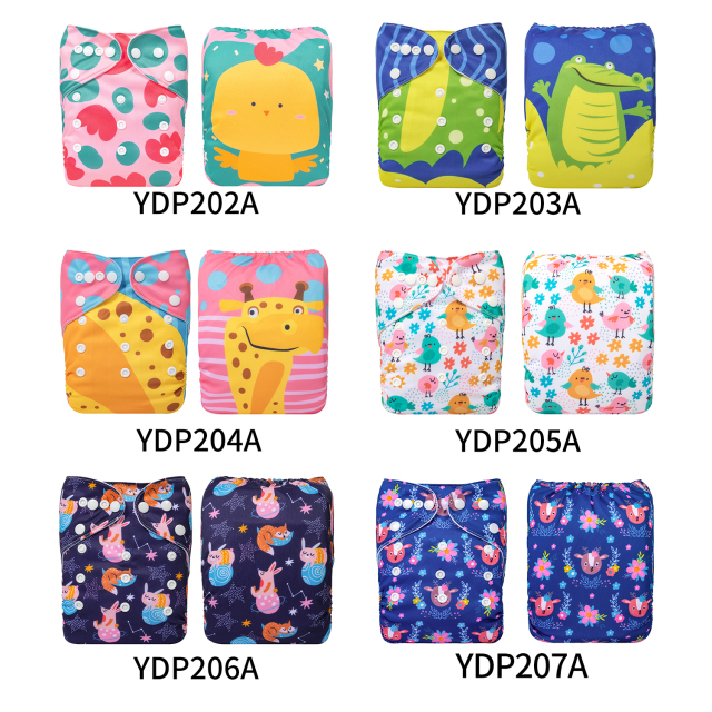 (Multi-packs) 30PCS One Size Positioning Printed Diapers