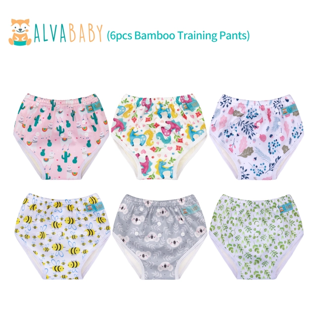 (Facebook live) Pack of 6PCS ALVABABY Big Size Diapers and Bamboo Training Pants