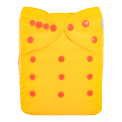 ALVABABY AWJ Lining Cloth Diaper with Tummy Panel for Babies -Yellow(WJT-B01A)