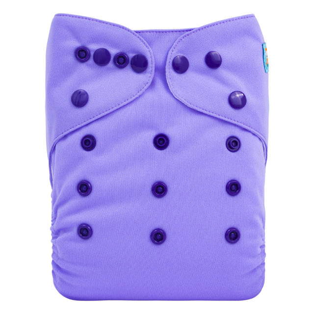 ALVABABY AWJ Lining Cloth Diaper with Tummy Panel for Babies -Purple(WJT-B14A)