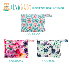 (All patterns)ALVABABY Small Tiny Wet Bag Cloth Bags 19x15CM