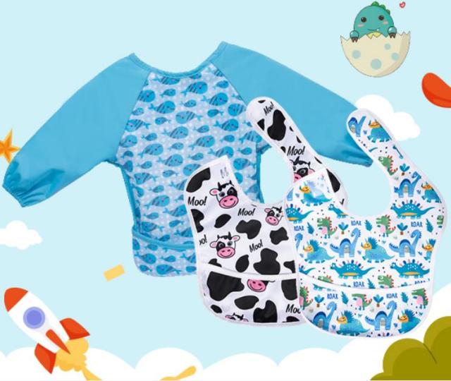 (Facebook Live)ALVABABY 2.0 Waterproof Long Sleeve Bibs