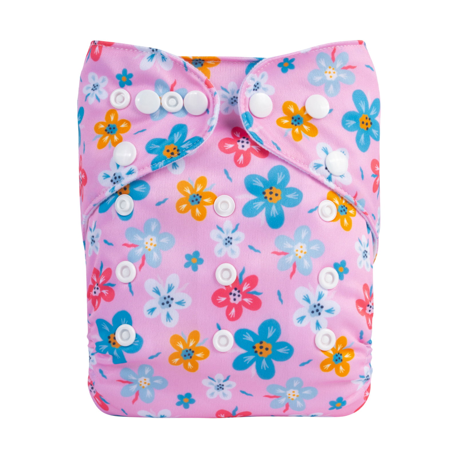 ALVABABY Print Cloth Diaper - One Size Adjustable Washable & Reusable Diaper for Babies and Toddlers (Flowers, H450A)