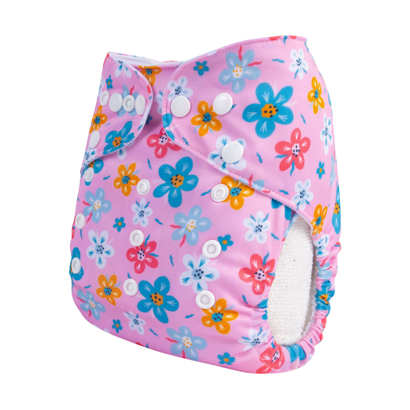 ALVABABY Print Cloth Diaper - One Size Adjustable Washable & Reusable Diaper for Babies and Toddlers (Flowers, H450A)