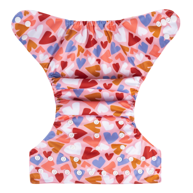 ALVABABY One Size Print Pocket Cloth Diaper-Love(H449A)