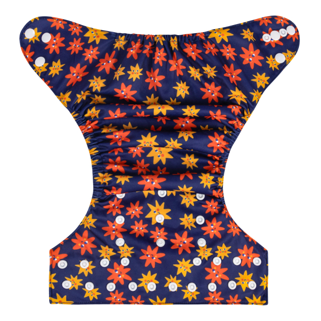 ALVABABY One Size Print Pocket Cloth Diaper-Stars(H448A)