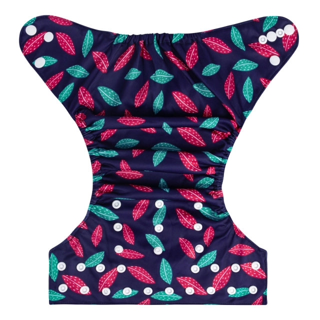 ALVABABY One Size Print Pocket Cloth Diaper-Leaf(H447A)