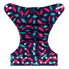 ALVABABY One Size Print Pocket Cloth Diaper-Leaf(H447A)