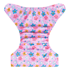 ALVABABY One Size Print Pocket Cloth Diaper-Flowers(H450A)