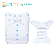 ALVABABY Big size AWJ Lining Cloth Diaper with Tummy Panel for Babies  with microfiber insert (ZWJT-B09A)